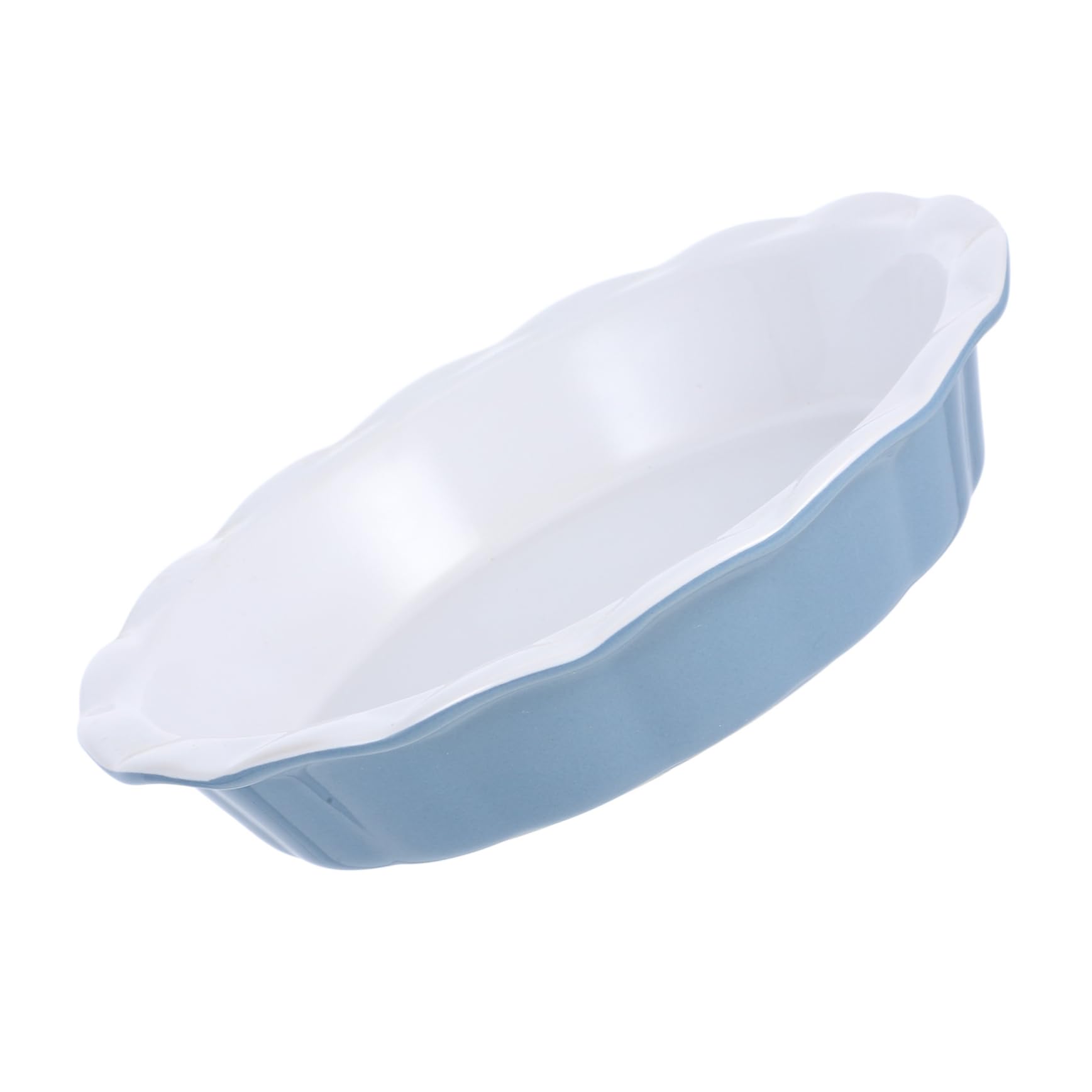 IMIKEYA Runde Keramik Kuchenform zum Backen mit Wellenrand