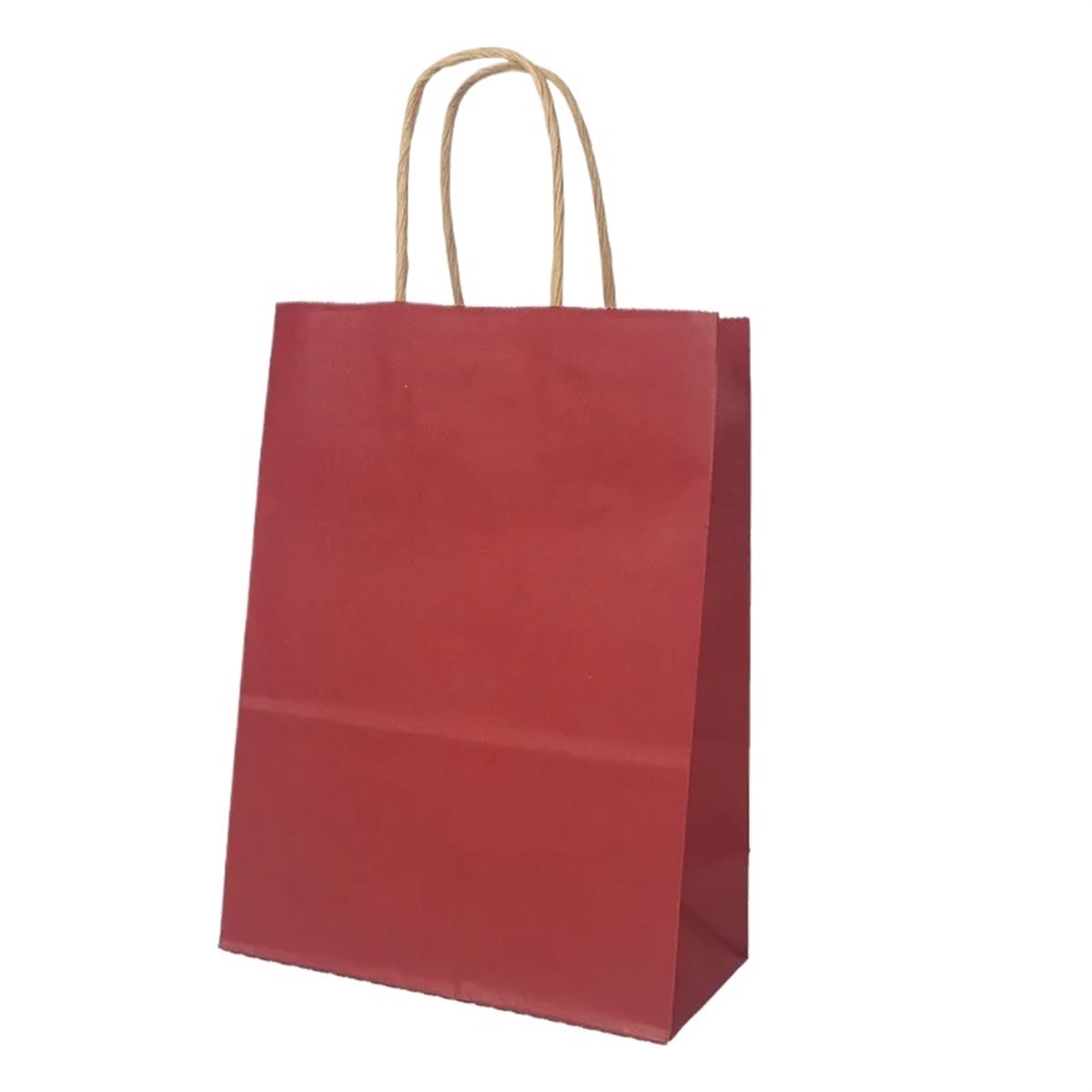 Bolsas Papel Kraft Bolsas de papel kraft marrón con asas pequeñas a granel for bolsas compras regalo for fiestas Navidad(Red,26x12x31cm-10pcs)