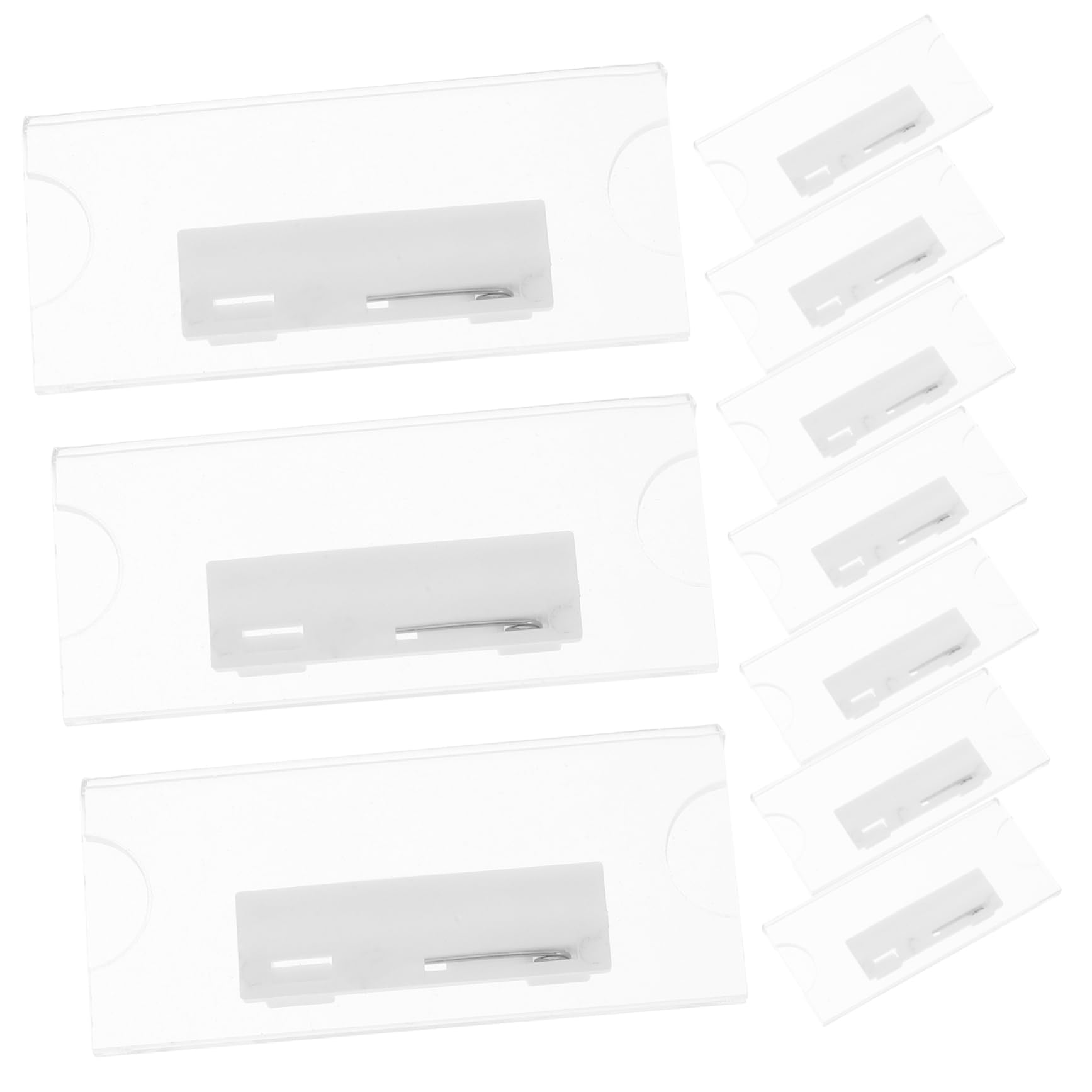 HOMSFOU 5 Set Inserire Il Badge Della Tessera Portabadge Orizzontali Astuccio Titolari Di Tessere Di Autorizzazione Possessori Di Badge Per Studenti Acrilico 10 Pezzi * 5