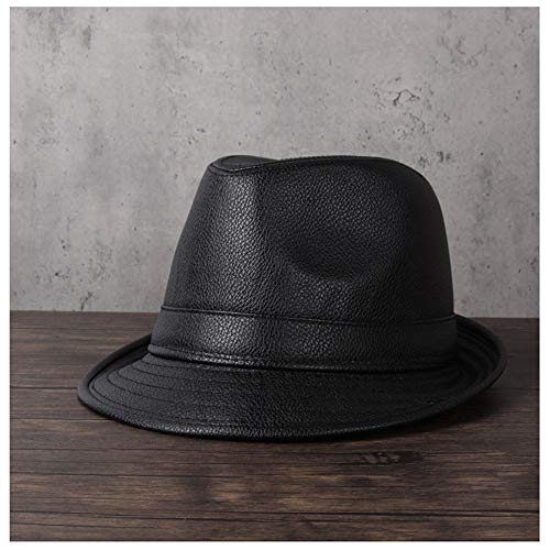 Hat Tages Zubehör Wide Brim Mode Neue Fedora-Hut Panama Jazzhut Wolle Winter Herren Damen Casual Fedora Hut (Color : Black, Size : 56-58) Cover