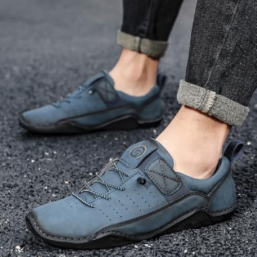 Mens Lace Up Casual Shoes Lightweight Walking Oxfords Comfortable Non-Slip Driving Shoes Breathable and Fashionable 6