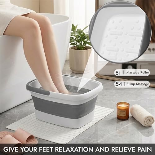 Spa de pies plegable y portátil SSKT gris miniatura 5