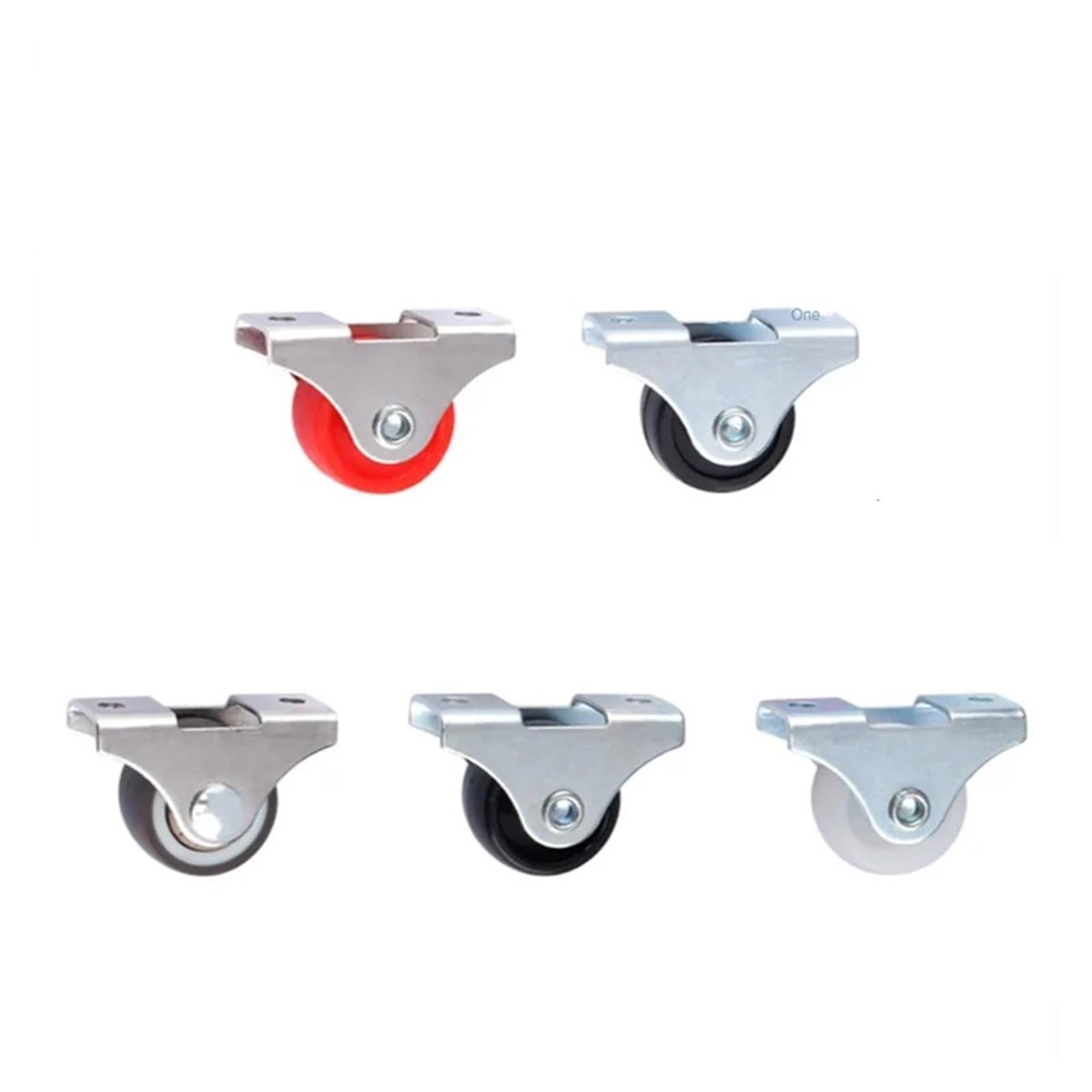 MXXDMOPD 4 Pieces/lot 1 inch Silent Directional Wheel with Screw Drawer Pulley Caster Cabinet Bookcase Furniture Small Roller(Black PP)