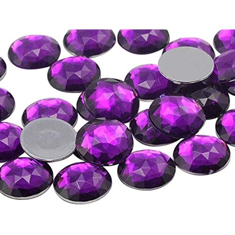 Allstarco Acryl-Strasssteine mit flacher Rückseite, 18 mm, rund Cover