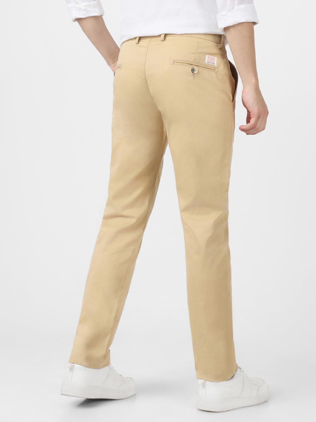 Urbano Fashion Men's Beige Slim Fit Stretchable Casual Chinos 2