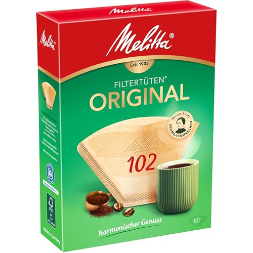 Melitta Filtertüten 102/80 naturbraun Aroma 80 Stück