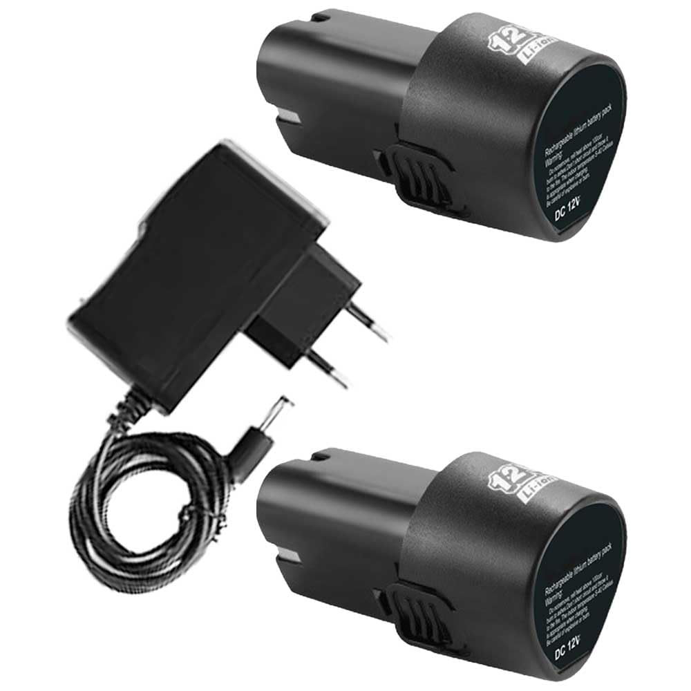 12v Cordless Screwdriver and Drill Machine Batteries and 12v Li-ion Battery Charging Adapter (2Pcs Battery and 1Pcs Charger)-image-7