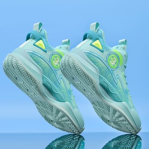 Men's Breathable Mesh Lace Up Basketball Shoes Fashion Chinese Pattern Comfortable Running Shoes Gym Sports Tennis Walking Jogging Volleyball Sneakers (White red,10)2