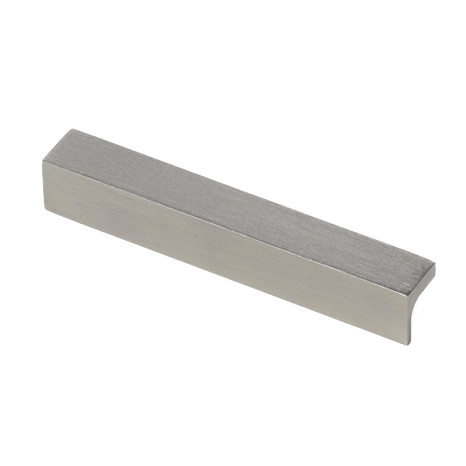 Decoranddecor Napa Modern L-Shaped Cabinet Pull Handles, Premium Zinc Architectural Hardware for Kitchen Drawers and Cupboards, Sleek Minimalist Design 96mm Hole Centres - Brushed Chrome