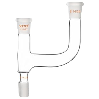 XCD Claisen Distillation Adapter, 3-Way Claisen Distillation Adapter with 14/20 Joints Lab Connecting Adapter