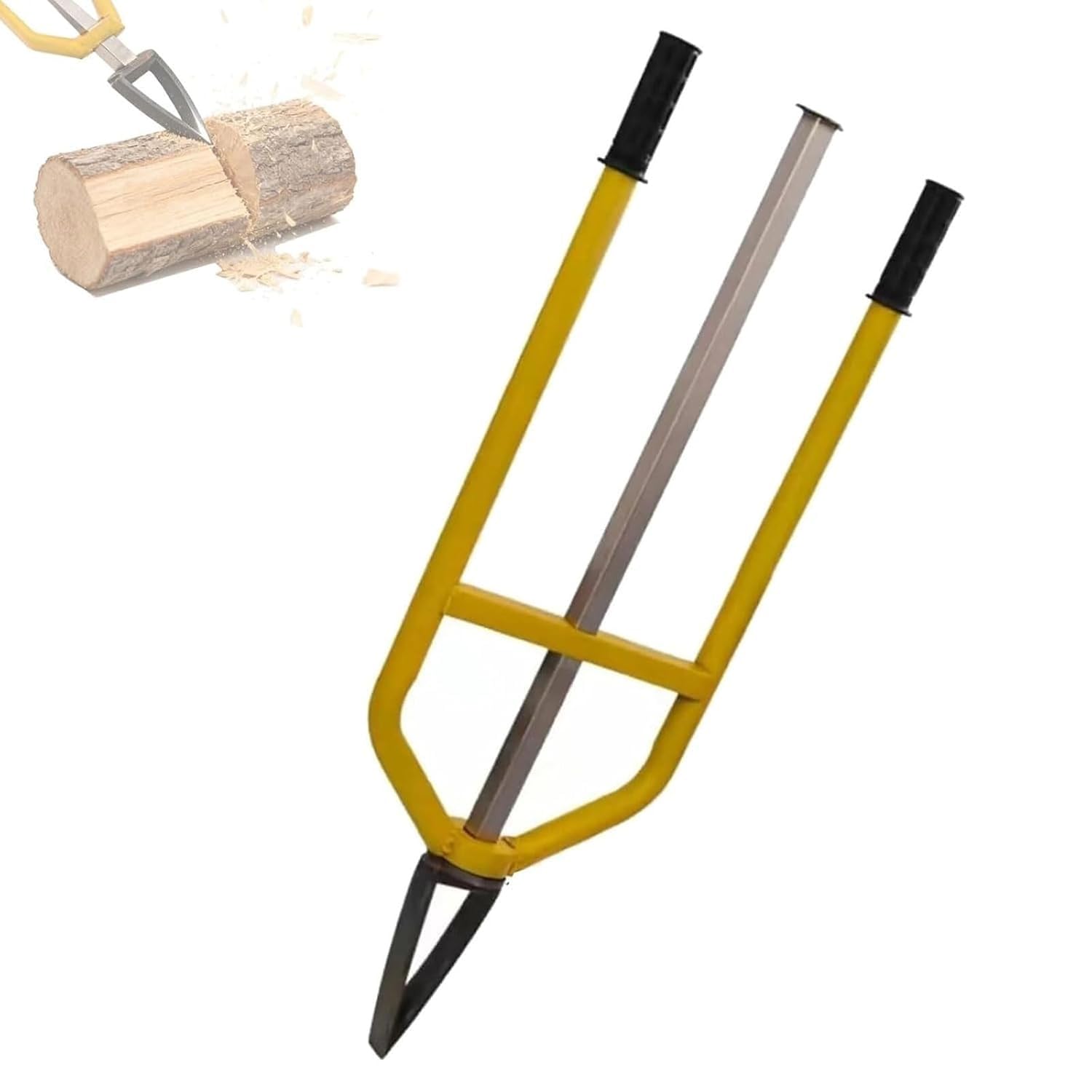 Cortadora de madera manual resistente para cortar leña, chimenea, camping, uso al aire libre (96 cm), duradero, portátil y fácil de usar