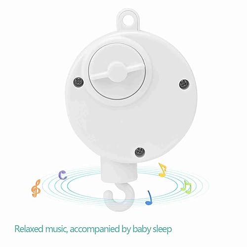 Ejoyous Baby Music Box, Infant Crib Bed Hanging Bell Toy, Mechanical Windup Music Box Relaxing Sweet Melody for Babies Boy Girl Kids Children