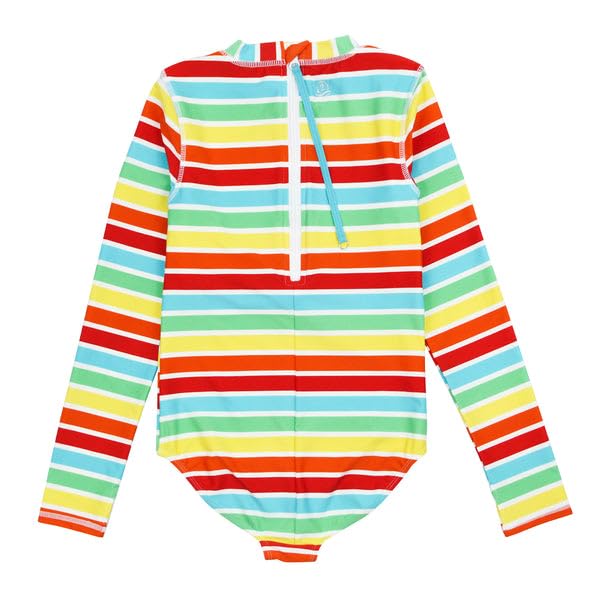 SwimZip® Girls' Long Sleeve UPF 50+ One-Piece Swimsuit - 2 Years to 14 Years3