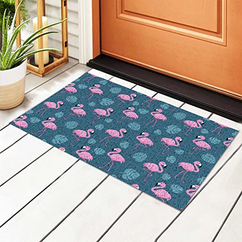 Sulee Cute Flamingo Pattern Doormat Welcome Mat Front Entry Heavy Duty Rubber Backing Non Slip Indoor Outdoor Garage Patio Pvc Doormat #TOP4
