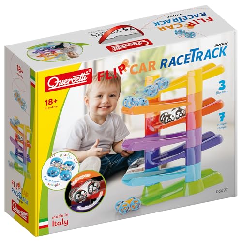 DESIGN SICURO E FACILE DA MONTARE - Questo gioco educativo è realizzato con materiali atossici e forme arrotondate per garantire la massima sicurezza. Facile da montare, la Flip Car Race Track è perfetta per l'uso a casa e nei centri di gioco, offrendo ore di divertimento in totale tranquillità per i genitori.