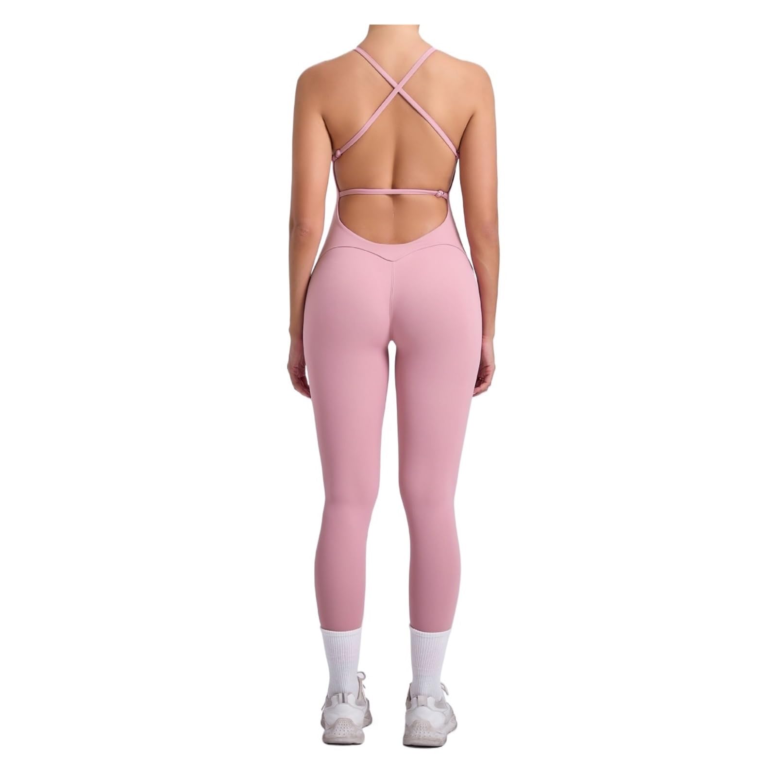 Monos De Yoga Sin Costuras, Deportivos, Fitness, Tirantes Cruzados, Espalda Descubierta, Levantamiento De Cadera, Ajustados, De Una Pieza