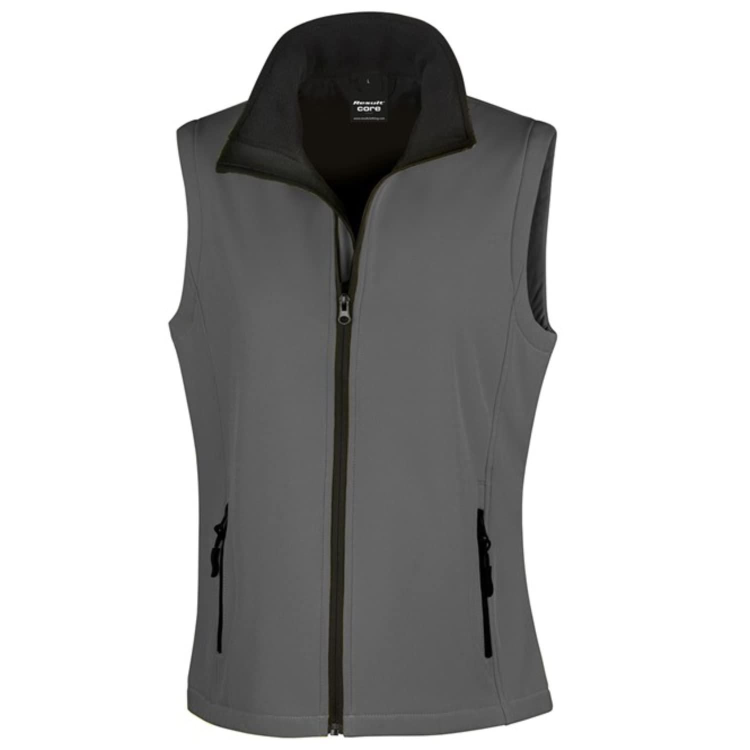 Result Mens Core Printable Softshell Bodywarmer (XL) (Charcoal/Black)
