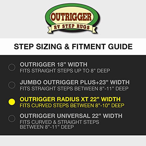 Prest-O-Fit 2-0384 Outrigger Radius Xt Rv Step Rug Black Onyx 22 In. Wide #TOP3