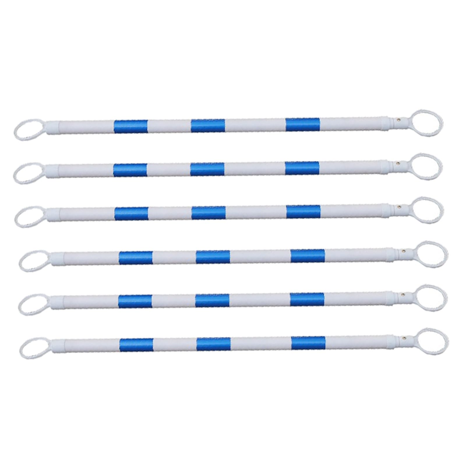 6/12 szt. Wysuwany pachołek drogowy o długości 3,9–6,5 stopy, teleskopowe pachołki zabezpieczające z PCV(Blue-white,12pcs)