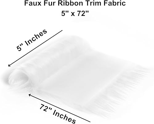Miniatura 2 de FabricLA Cinta de piel sintética, 5 pulgadas de ancho x 72 pulgadas de largo (6 pies), piel suave de Navidad, ideal para manualidades, coser y