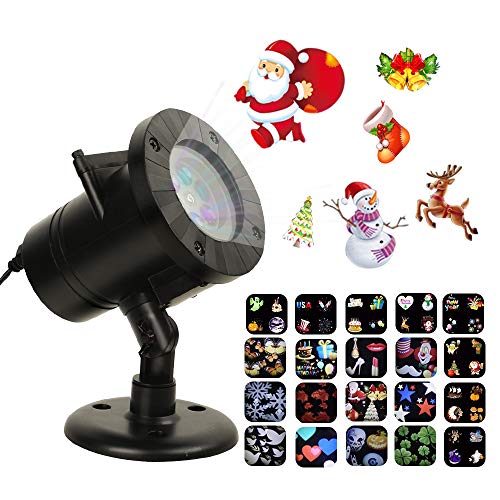 Tcamp 20 Slide Christmas Projector Lights, LED Christmas Snowflake Projector Lights, Upgraded 20