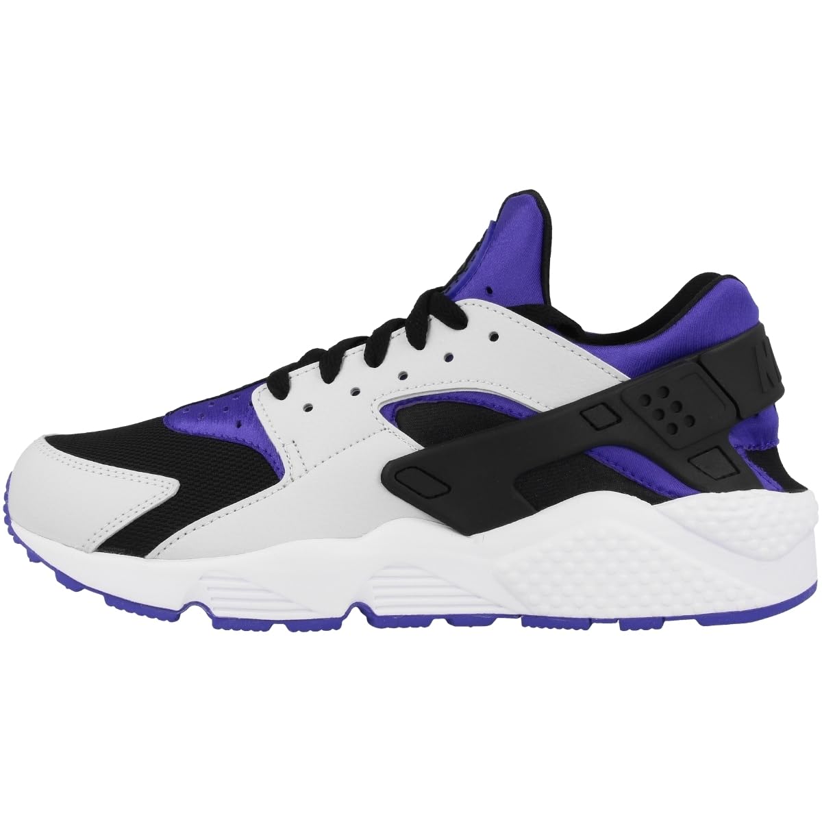 Nike Women's Air Huarache Sneaker, White/Black/Purpl, 1.5