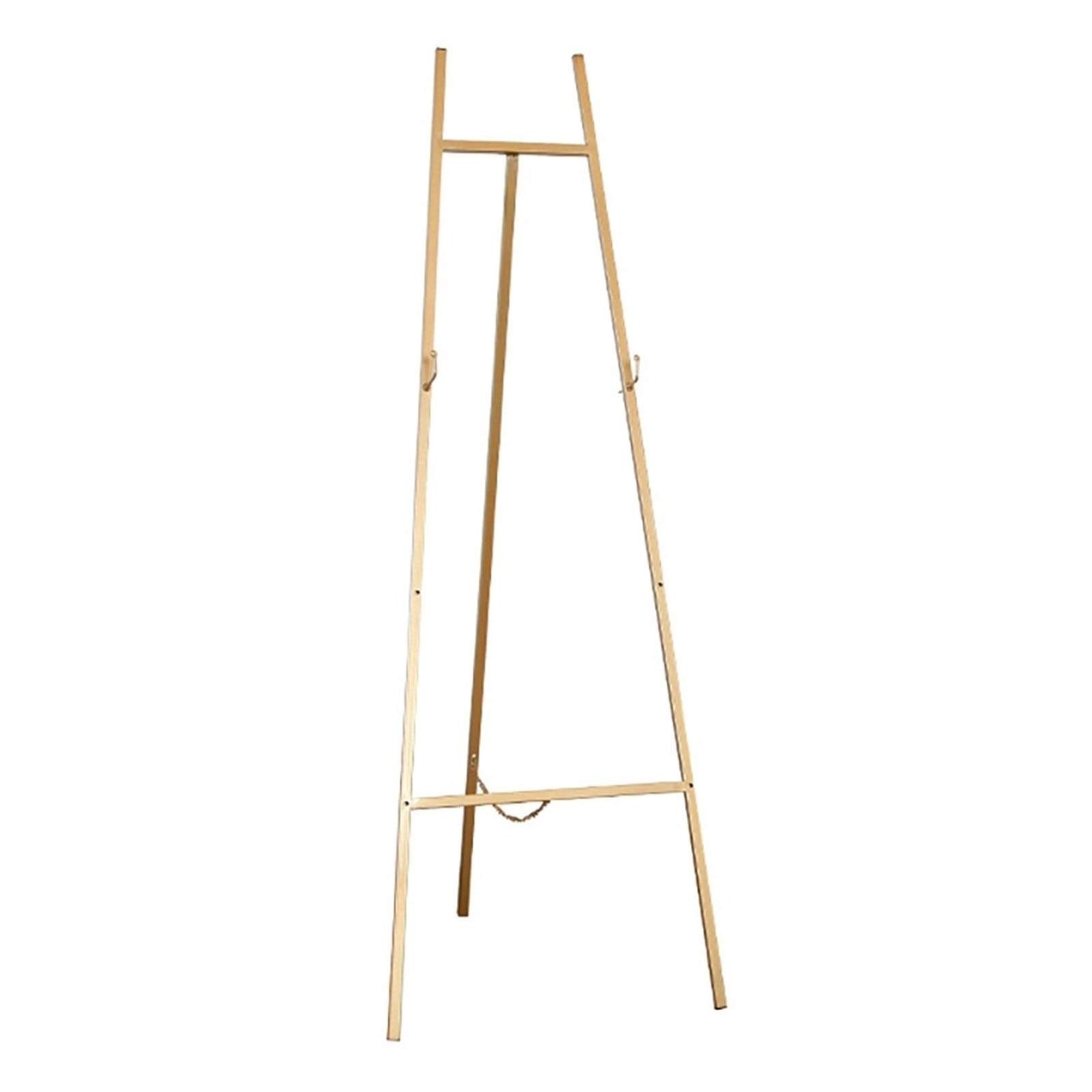 HADECOLL Exhibition Holder,Simplicity Wrought Iron Drawing Easel Vintage Gold Tripod For Trade Shows Posters Art Displays For Painting Lovers,Gold-120Cm