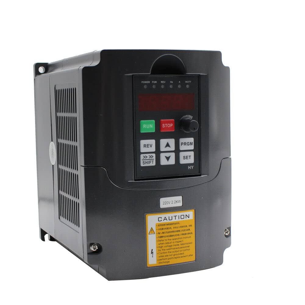 Transformateur 2.2KW 220V 10A 3HP ConvertisseurTriphasé pour Le Contrôle de la Vitesse du Moteur de la Broche de fréquence Variable Frequency Drive Inverter HY02D223B