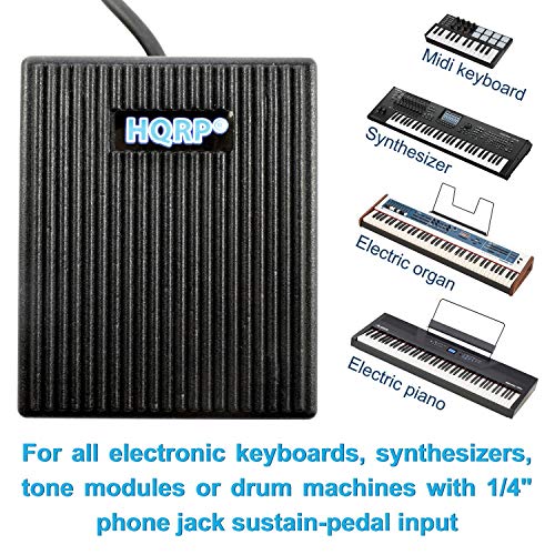 Hqrp Sustain Pedal Compatible With Yamaha Ypg-235 / Ypg-535 / Ypt-230 / Ypt-330 / Psr-E243 / Ypt-240 Keyboards #TOP2