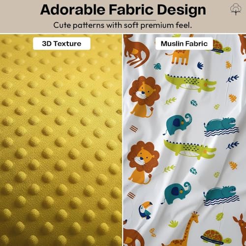 Image of StarAndDaisy Baby Carry Nest with Mosquito Net | Portable Baby Lounger for Infants (0-12 Months) | Foldable & Lightweight Travel Bed Soft & Breathable Fabric (Kangaroo Print)