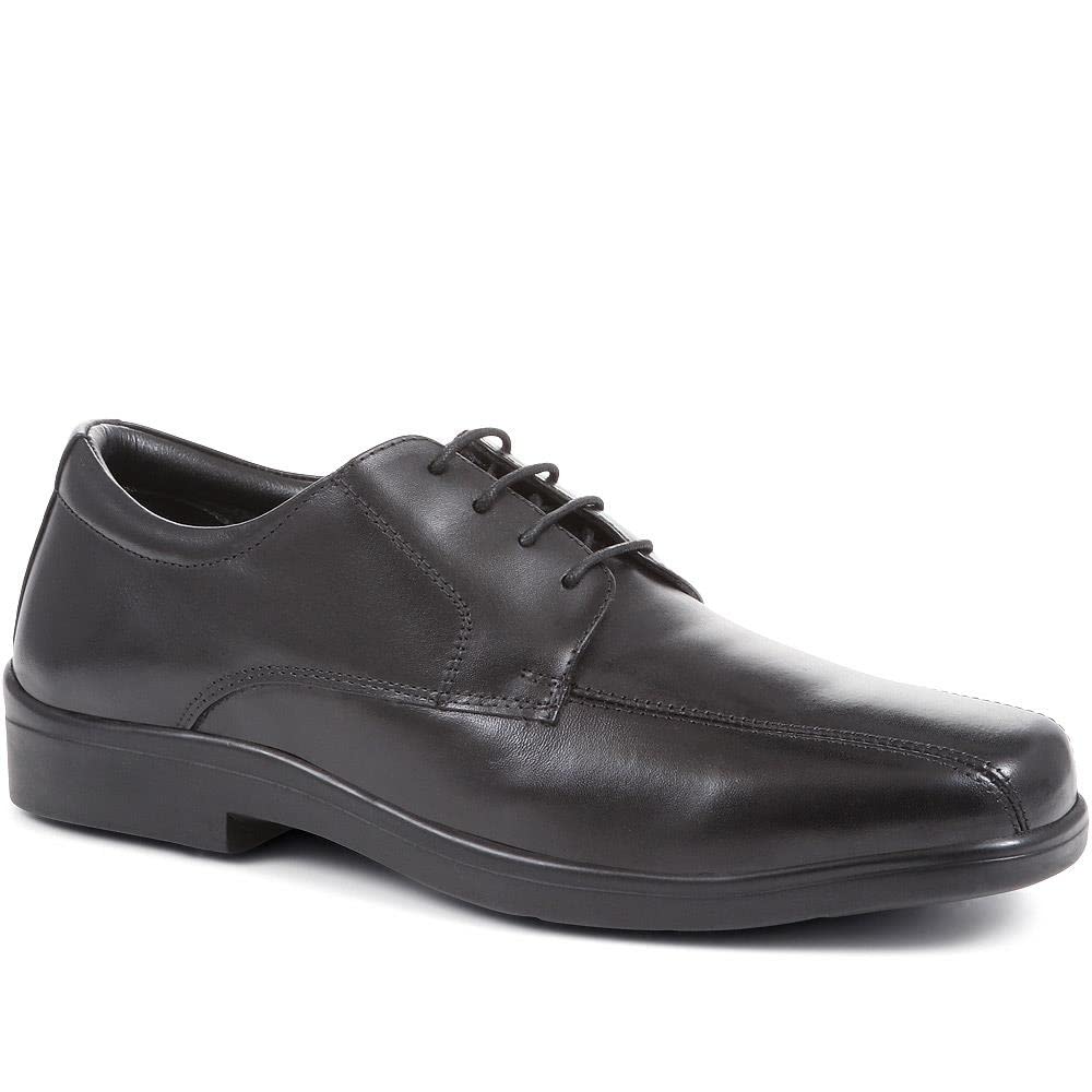 Pavers Leather Shoes for Men – Men's Wide Fit Leather Shoes (Black)