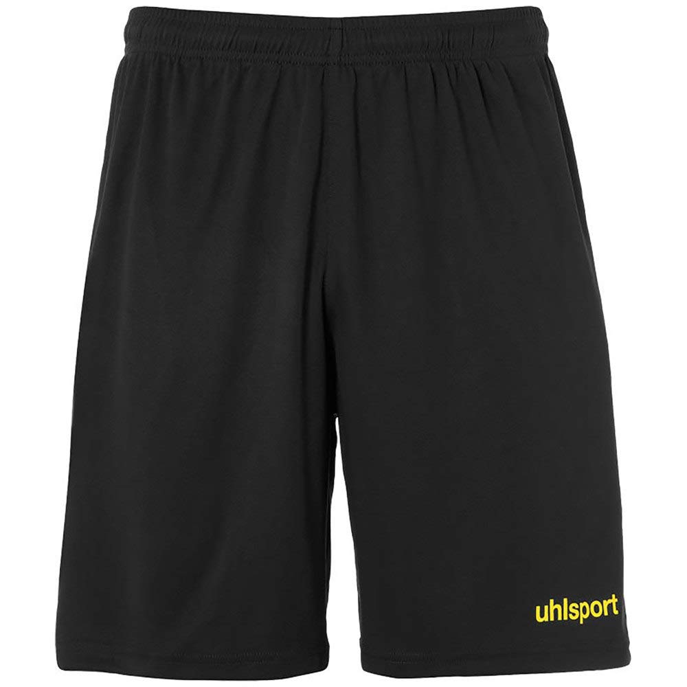 uhlsport Center Basic Shorts Children's Shorts - Black/Lime Yellow, 140