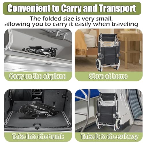 Ultra-Light-Aluminum-Transport-Wheelchair-Folding-Portable-Travel-Wheelchair-with-Hand-Brake-Support-220lbs-Trolleys-for-Elderly-Aircraft-TravelBlack