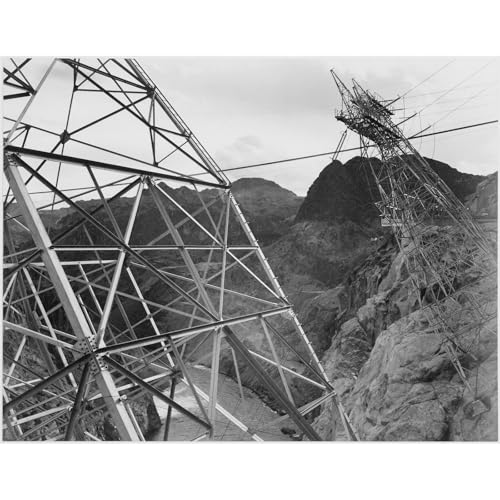 Impression sur toile Adams Boulder Dam Transmission Lines d'une grande finesse