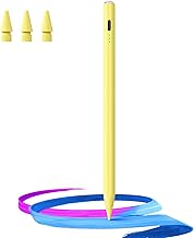 Stylus Pen for iPad(2018-2025)-13 Mins Fast Charge with Tilt Sensitivity & Palm Rejection for iPad 11/10/9/8/7/6th Gen, Air 7/6/5/4/3/M3/M2, Pro 13"/12.9"/11"/M4, Mini 7/6/5th,Yellow