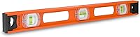 Jorgensen 24-Inch Magnetic I-Beam Level with V-Groove, Top-View Vials & Shockproof Caps - Precision Tool for Construction, Carpentry & Pipes