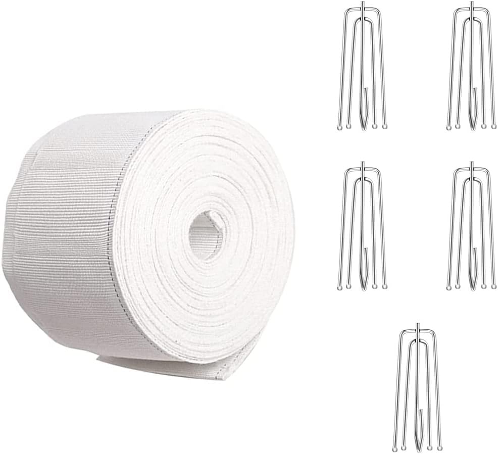 Curtain Pleat Tape 10.9 Yards White Curtain Cloth Tape Drapery Tape