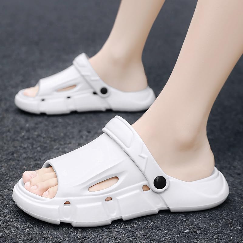 Slide Sandals for Men Comfort Pillow Slippers Soft Summer Beach Shoes with Low Arch Support Comfort, Lightweight, Thick Sole, Non-Slip, Easy to Clean2