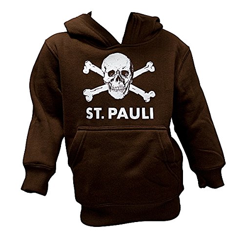 St. Pauli Skull Kids Hoodie brown Size:128 (EU)