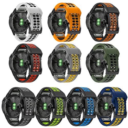 Bracelet silicone Garmin Fenix 7 montage rapide 26 mm couleur agate - 3