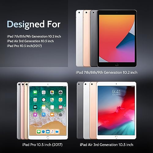 Image of Peslv 4-Way Magnetic Privacy Screen Protector for iPad 9th 8th 7th 10.2 Inch & iPad Air 3th & iPad Pro 10.5 inch, Removable 360 Spy Black Security Filter