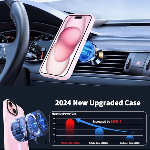 Image of CACOE Magnetic Case for iPhone 15 6.1 inch, Pink