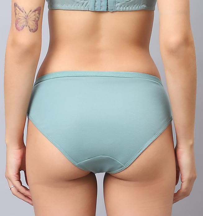Image of Flomex Women's Hipsters Panties Super Soft Hipster Ladies Plain Bright Panty /Innerwear Soft Panties Underwear Combo Pack 3