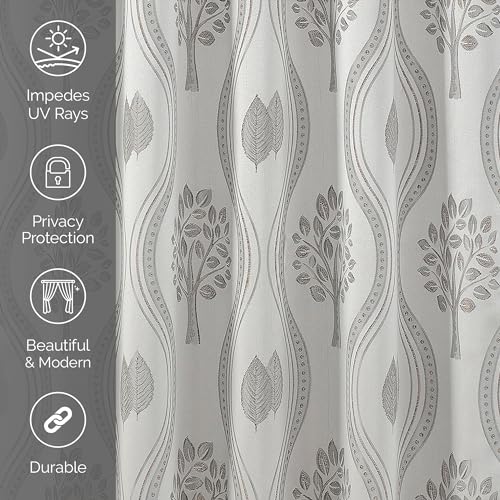 Elegant Comfort ELLA 2PC SET- CURTAINS GRAY Luxurious Beautiful Curtain Panel Set thumb #6