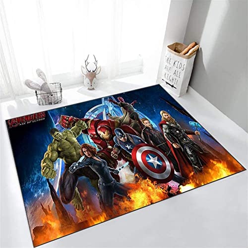 J&Z Lamp Tapis Tapis Les Avengers Marvel Vieux Dessin Animé Salon Pièce Chambre Chambre Ballon Bébé Bébé Ramper,200 * 290cm