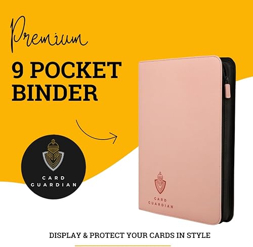 Miniatura 2 de Card Guardian - Carpeta negra de 9 bolsillos con cremallera para 360 tarjetas - Bolsillos laterales de carga para juegos de cartas coleccionables