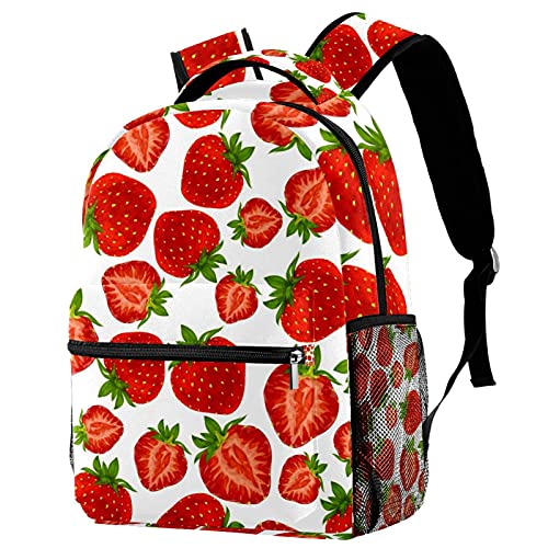 Sac à dos fraises mignonnes pour soulager le dos des collégiennes