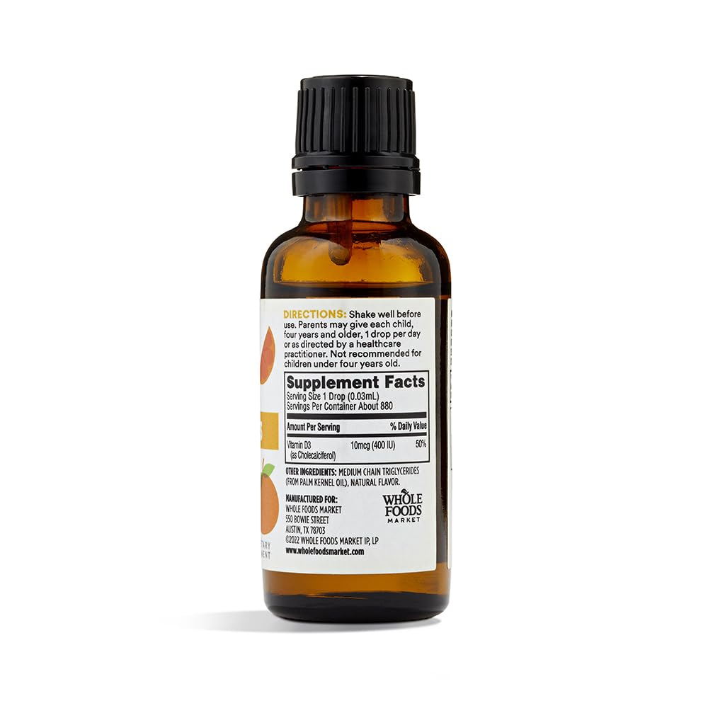 Amazon.com: 365 by Whole Foods Market, Vitamin D-3 Liquid 400Iu