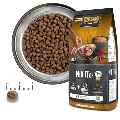 BELCANDO Mix It GF [3 kg] Ergänzungsfutter | Trockenfutter für Hunde zur Ergänzung bei Fleischfütterung & Barf | Ergänzungsfutter für Hunde