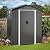 JY QAQA 5x3 FT Metal Outdoor Garden Storage Shed, Waterproof Metal Garden Sheds with Window and Lockable Double Door, Weather Resistant Steel Tool Storage House Shed for Patio, Lawn Gray